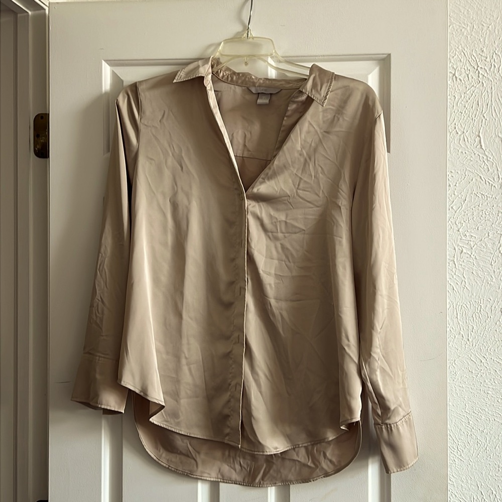 H&M size large beige blouse brand new without tags